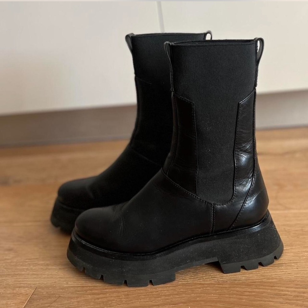 3.1 Phillip Lim Kate leather Chelsea combat boots